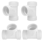 3Pack 2IN PVC DWV Sanitary Tee 3-Way PVC Pipe Fittings Adapter Furniture Build Grade SCH40 PVC Elbow Fittings Connector for Drain, Waste, Vent