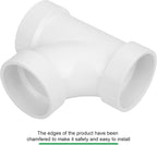 3Pack 2IN PVC DWV Sanitary Tee 3-Way PVC Pipe Fittings Adapter Furniture Build Grade SCH40 PVC Elbow Fittings Connector for Drain, Waste, Vent