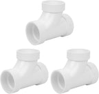 3Pack 2IN PVC DWV Sanitary Tee 3-Way PVC Pipe Fittings Adapter Furniture Build Grade SCH40 PVC Elbow Fittings Connector for Drain, Waste, Vent
