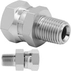 Hydraulic Swivel Adapter， 1/4" NPTF Male x 1/4" NPSM Female, 1404-04-04 Carbon SteelStraight Pipe Joints, for Hydraulic Hose Fitting(2 Pack)