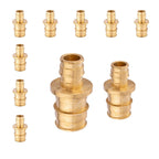 10-Pack Niikappu Pex Expansion Fitting, 1/2" x 1/2" Pex-A Coupling, Brass Expansion Pipe Fitting for PEX A Pipe