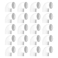 PVC Fitting Elbow Connector, Furniture Grade Elbow Side Outlet, PVC Corner Fittings for Building Furniture Greenhouse Shed Pipe Fittings Tent Connection (2 Way 90 Degree（20Packs）, 1")