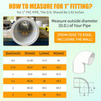 PVC Fitting Elbow Connector, Furniture Grade Elbow Side Outlet, PVC Corner Fittings for Building Furniture Greenhouse Shed Pipe Fittings Tent Connection (2 Way 90 Degree（20Packs）, 1")