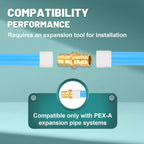 10-Pack Niikappu Pex Expansion Fitting, 1/2" x 1/2" Pex-A Coupling, Brass Expansion Pipe Fitting for PEX A Pipe