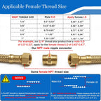 2PCS Hex Brass Nipples 1"NPT Male X 1" NPT Male Pipe Fitting 1 inch Brass Pipe Nipples Pipe Adapter Fittings Heavy Equal Brass Nipples Connectors