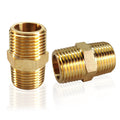 2PCS Hex Brass Nipples 1"NPT Male X 1" NPT Male Pipe Fitting 1 inch Brass Pipe Nipples Pipe Adapter Fittings Heavy Equal Brass Nipples Connectors