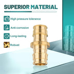 10-Pack Niikappu Pex Expansion Fitting, 1/2" x 1/2" Pex-A Coupling, Brass Expansion Pipe Fitting for PEX A Pipe