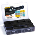 500 Pcs Heat Shrink Tubing Kit - 4:1 Ratio Adhesive Lined, Marine Grade Shrink Wrap - Industrial Heat Shrink Tubing,Black&Red